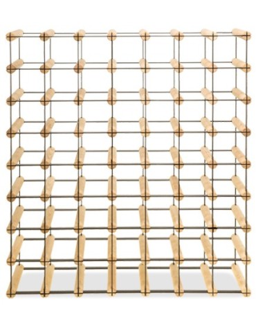 Regały - Stojak na 56 Butelek Szklanych/ PET — RW-8/ 7x8 — Surowy - product 4