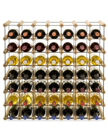 Regały - Stojak na 49 Butelek Szklanych/ PET — RW-8/ 7x7 — Surowy - product 3