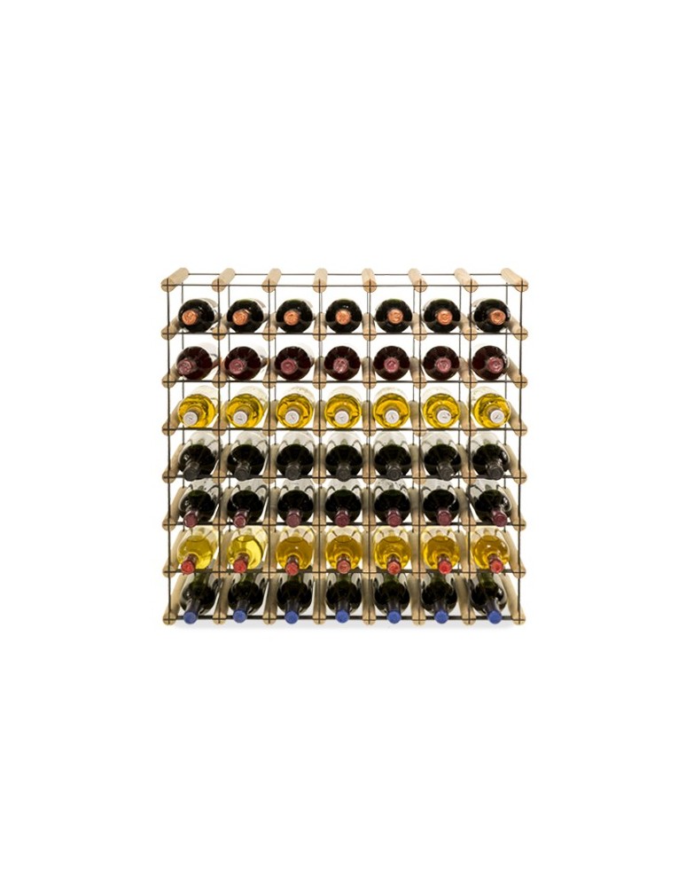 Regały - Stojak na 49 Butelek Szklanych/ PET — RW-8/ 7x7 — Surowy - product b2b.wamar.biz 3