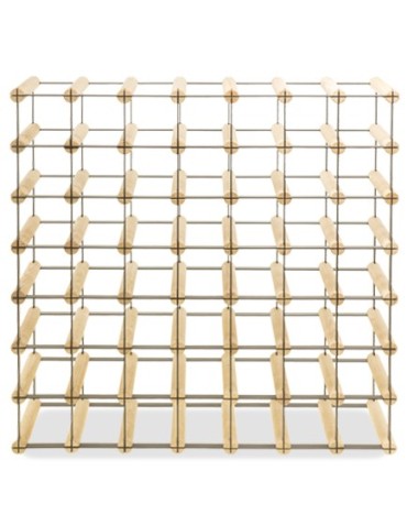 Regały - Stojak na 49 Butelek Szklanych/ PET — RW-8/ 7x7 — Surowy - product 4