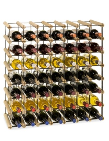 Regały - Stojak na 49 Butelek Szklanych/ PET — RW-8/ 7x7 — Surowy - product 5