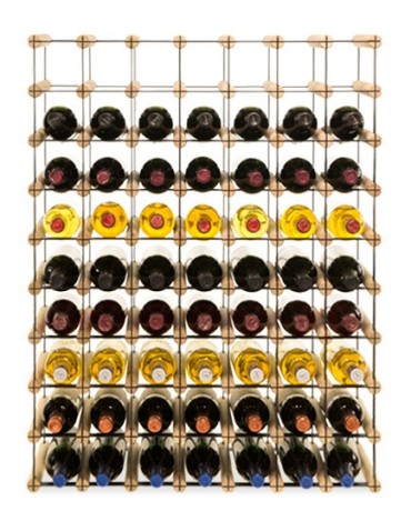Regały - Stojak na 63 Butelki Szklane/ PET — RW-8/ 7x9 — Surowy - product 3