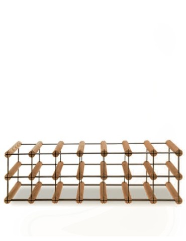 Stojak na 14 Butelek Szklanych/ PET — RW-8/ 7x2 — Brązowy - product 2