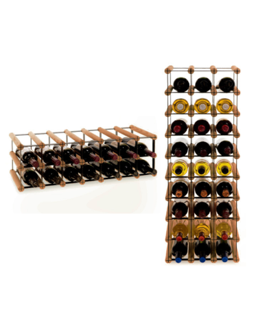 Stojak na 14 Butelek Szklanych/ PET — RW-8/ 7x2 — Brązowy