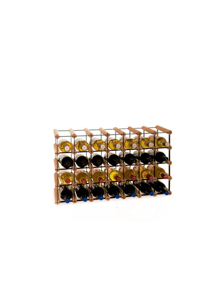 Regały - Stojak na 28 Butelek Szklanych/ PET — RW-8/ 7x4 — Brązowy - produkt b2b.wamar.biz 1