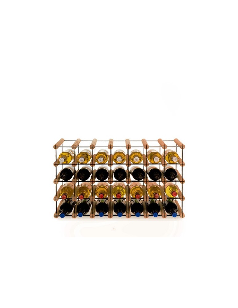 Regały - Stojak na 28 Butelek Szklanych/ PET — RW-8/ 7x4 — Brązowy - produkt b2b.wamar.biz 5