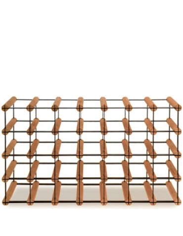 Regały - Stojak na 28 Butelek Szklanych/ PET — RW-8/ 7x4 — Brązowy - produkt 6