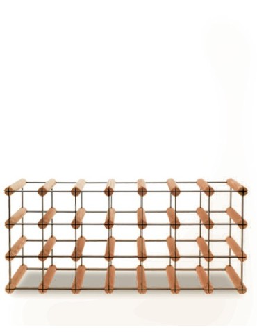 Regały - Stojak na 21 Butelek Szklanych/ PET — RW-8/ 7x3 — Brązowy - product 5