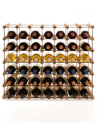 Stojak na 42 Butelki Szklane/ PET — RW-8/ 7x6 — Brązowy - product 2