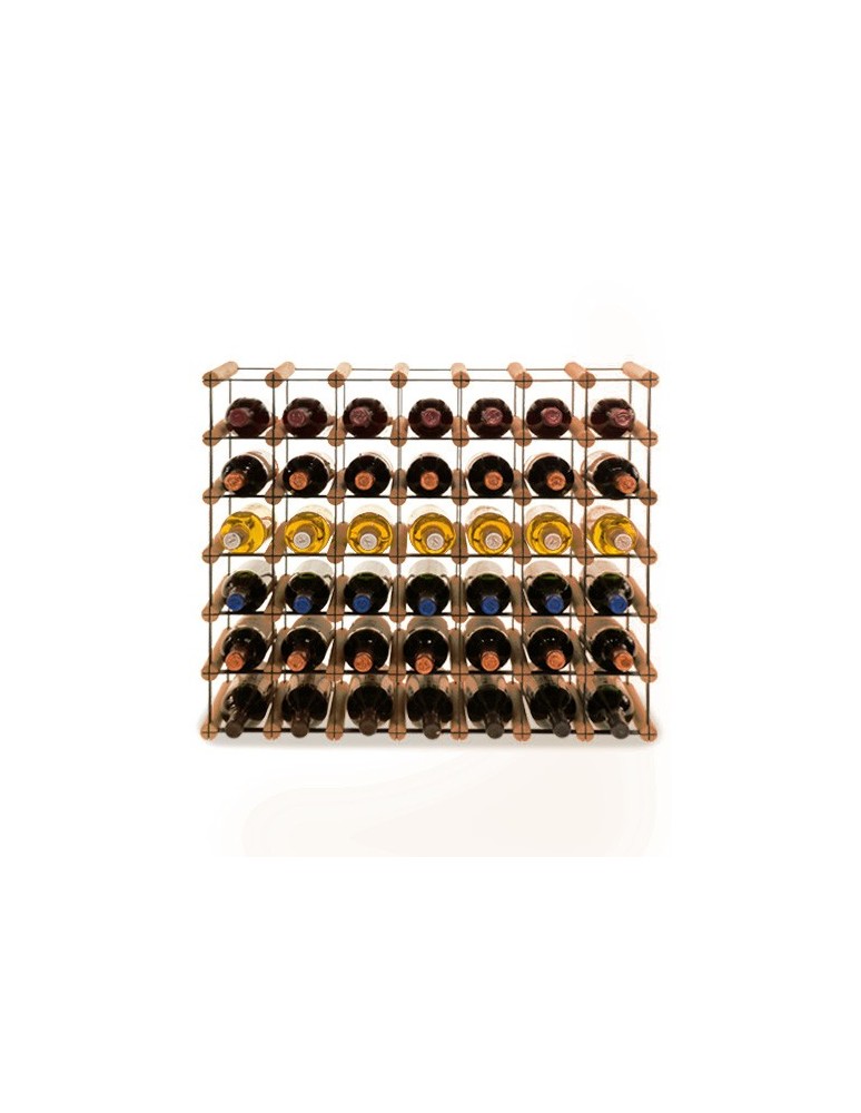 Regały - Stojak na 42 Butelki Szklane/ PET — RW-8/ 7x6 — Brązowy - product b2b.wamar.biz 1