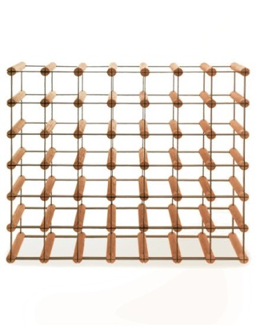 Regały - Stojak na 42 Butelki Szklane/ PET — RW-8/ 7x6 — Brązowy - product 3