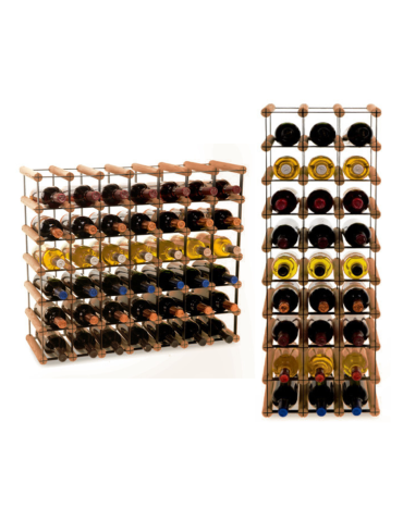 Stojak na 42 Butelki Szklane/ PET — RW-8/ 7x6 — Brązowy