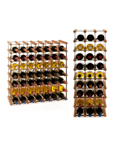 Stojak na 49 Butelek Szklanych/ PET — RW-8/ 7x7 — Brązowy