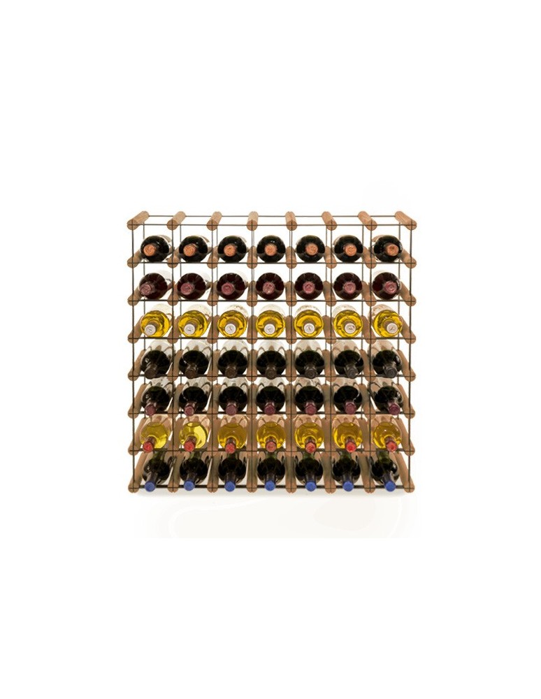 Regały - Stojak na 49 Butelek Szklanych/ PET — RW-8/ 7x7 — Brązowy - produkt b2b.wamar.biz 6