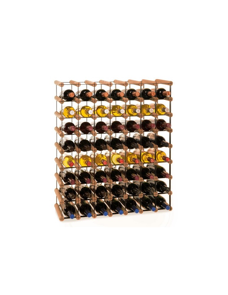 Regały - Stojak na 56 Butelek Szklanych/ PET — RW-8/ 7x8 — Brązowy - product b2b.wamar.biz 1