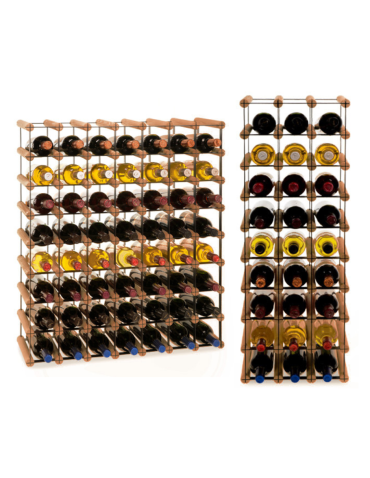 Stojak na 56 Butelek Szklanych/ PET — RW-8/ 7x8 — Brązowy