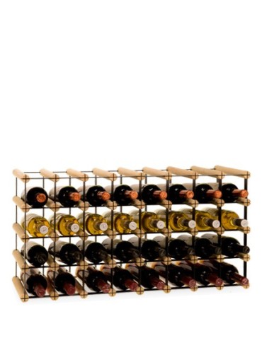 Regały - Stojak na 32 Butelki Szklane/ PET — RW-8/ 8x4 — Surowy - product 2