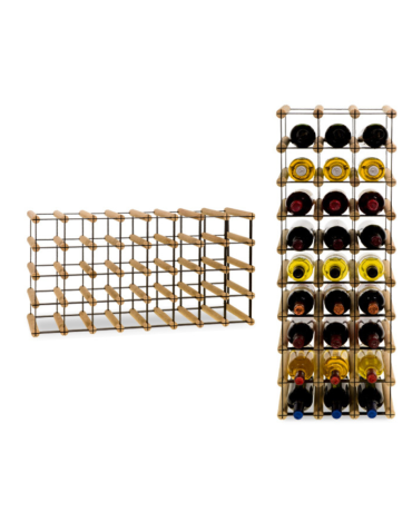 Stojak na 32 Butelki Szklane/ PET — RW-8/ 8x4 — Surowy