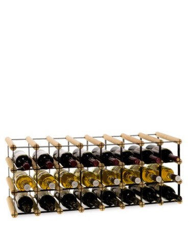 Regały - Stojak na 24 Butelek Szklanych/ PET — RW-8/ 8x3 — Surowy - produkt 5