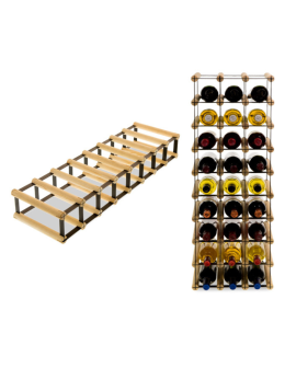 Stojak na 8 Butelek Szklanych/ PET — RW-8/ 8x1 — Surowy