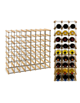 Stojak na 56 Butelek Szklanych/ PET — RW-8/ 8x7 — Surowy