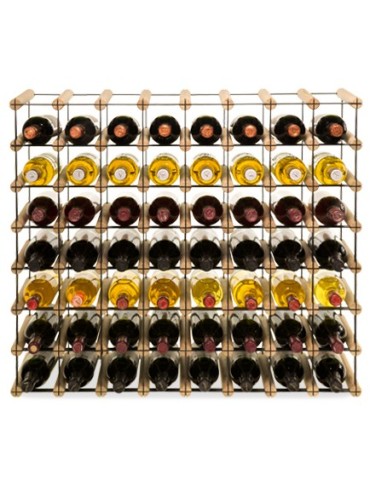 Regały - Stojak na 56 Butelek Szklanych/ PET — RW-8/ 8x7 — Surowy - product 4