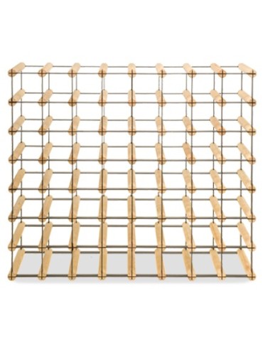 Regały - Stojak na 56 Butelek Szklanych/ PET — RW-8/ 8x7 — Surowy - product 5