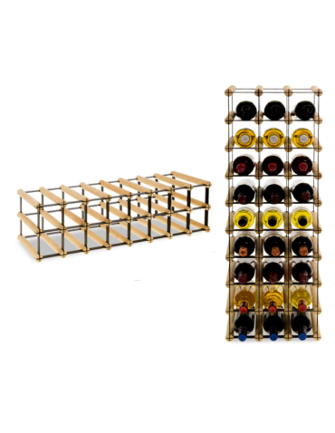 Stojak na 16 Butelek Szklanych/ PET — RW-8/ 8x2 — Surowy