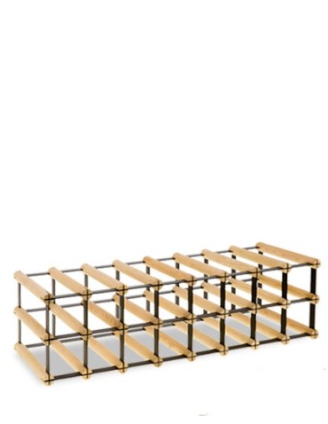 Regały - Stojak na 16 Butelek Szklanych/ PET — RW-8/ 8x2 — Surowy - product 6