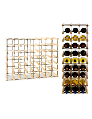 Stojak na 48 Butelek Szklanych/ PET — RW-8/ 8x6 — Surowy