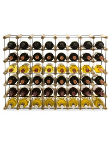 Regały - Stojak na 48 Butelek Szklanych/ PET — RW-8/ 8x6 — Surowy - product 4