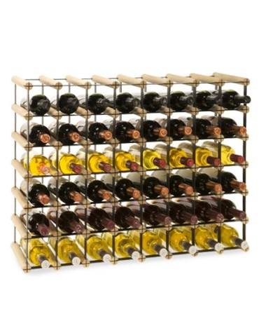 Regały - Stojak na 48 Butelek Szklanych/ PET — RW-8/ 8x6 — Surowy - product 6