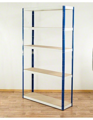 Regały - Regał Helios 213x090x50 cm 5 półek/275kg Czarno-Pomarańczowy - produkt 4