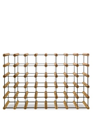 Regały - Stojak na 40 Butelek Szklanych/ PET — RW-8/ 8x5 — Surowy - product 6