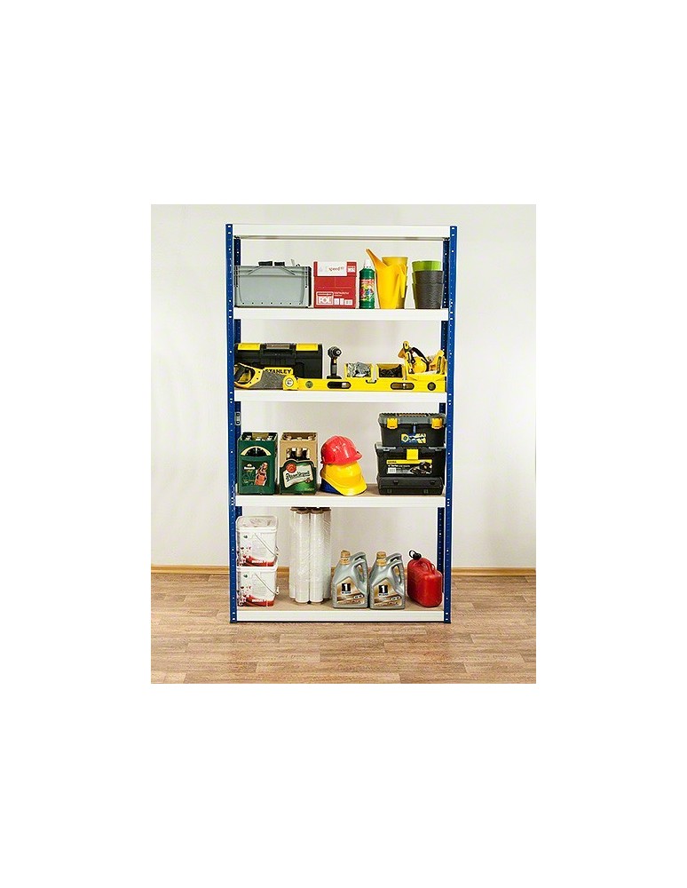 Regały - Regał Helios 213x090x50 cm 5 półek/275kg Czarno-Pomarańczowy - produkt b2b.wamar.biz 6