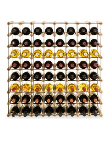 Regały - Stojak na 64 Butelki Szklane/ PET — RW-8/ 8x8 — Surowy - product 4