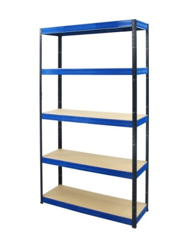 Regały - Regał Helios 213x090x50 cm 5 półek/275kg Czarno-Pomarańczowy - produkt 11