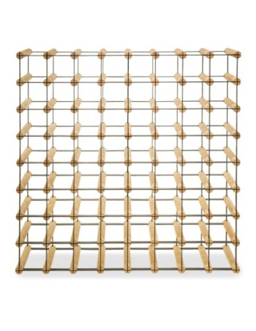 Regały - Stojak na 64 Butelki Szklane/ PET — RW-8/ 8x8 — Surowy - product 5