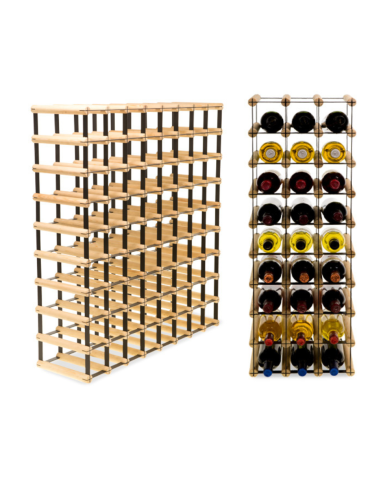 Stojak na 72 Butelki Szklane/ PET — RW-8/ 8x9 — Surowy