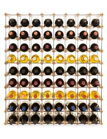 Regały - Stojak na 72 Butelki Szklane/ PET — RW-8/ 8x9 — Surowy - product 4