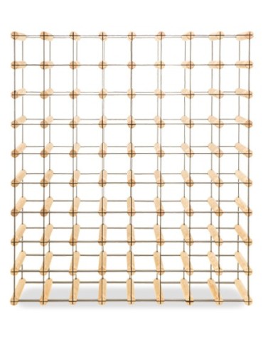 Regały - Stojak na 72 Butelki Szklane/ PET — RW-8/ 8x9 — Surowy - product 5