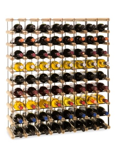 Regały - Stojak na 72 Butelki Szklane/ PET — RW-8/ 8x9 — Surowy - product 6