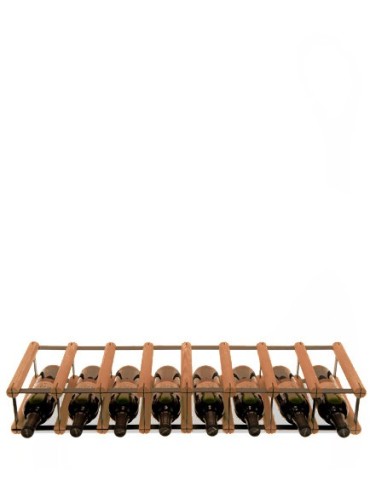 Regały - Stojak na 8 Butelek Szklanych/ PET — RW-8/ 8x1 — Brązowy - product 2