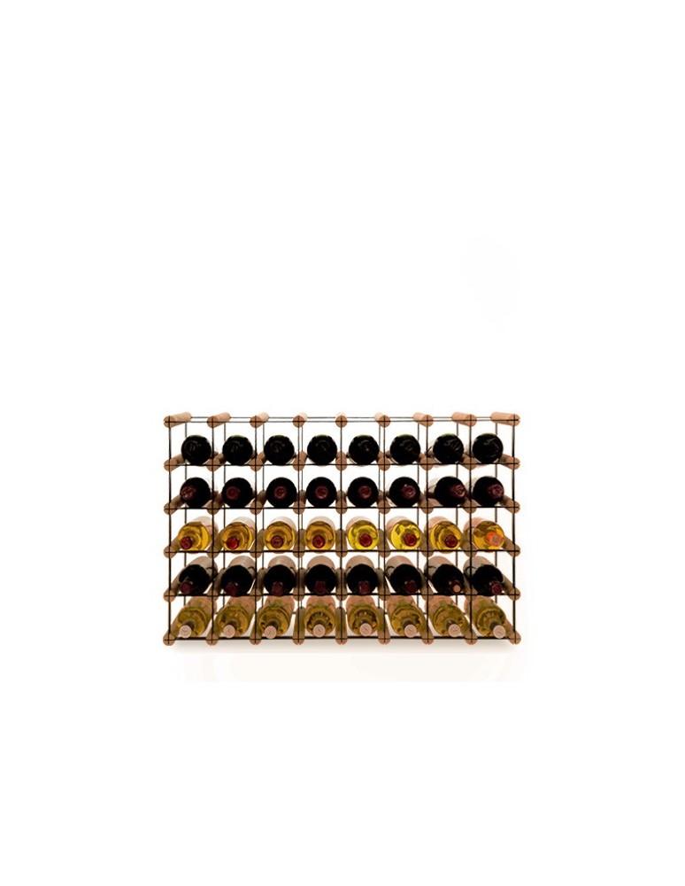 Regały - Stojak na 40 Butelek Szklanych/ PET — RW-8/ 8x5 — Brązowy - product b2b.wamar.biz 1