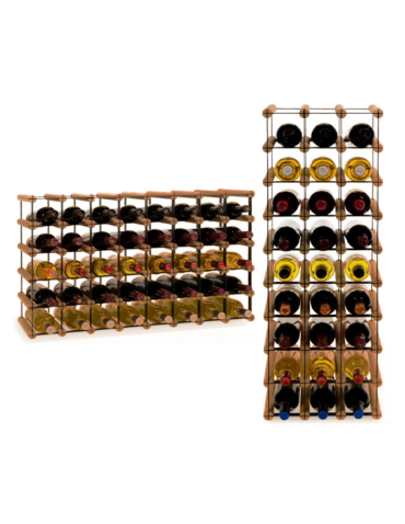 Stojak na 40 Butelek Szklanych/ PET — RW-8/ 8x5 — Brązowy