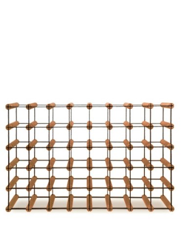 Regały - Stojak na 40 Butelek Szklanych/ PET — RW-8/ 8x5 — Brązowy - product 3