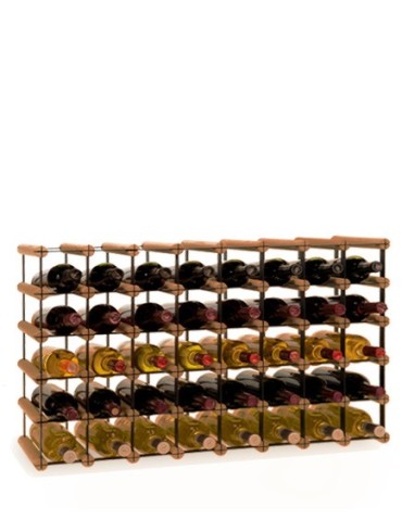 Regały - Stojak na 40 Butelek Szklanych/ PET — RW-8/ 8x5 — Brązowy - product 4