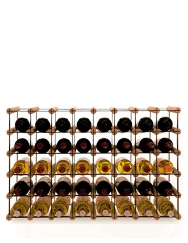 Regały - Stojak na 40 Butelek Szklanych/ PET — RW-8/ 8x5 — Brązowy - product 5