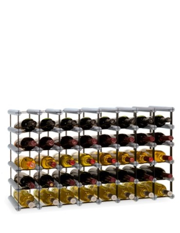 Regały - Stojak na 40 Butelek Szklanych/ PET — RW-8/ 8x5 — Brązowy - product 6