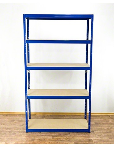 Regały - Regał Helios 196x110x50 cm 5 półek/350kg Biało-Niebieski - product 3